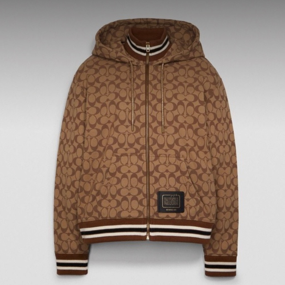 Coach X Jennifer Lopez Signature Zip Up Hoodie pre-owned size medium
